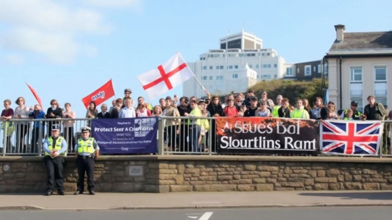 Asylum Seeker Housing Sparks Tensions at Portsmouth Protest as Locals Respond to Housing Crisis